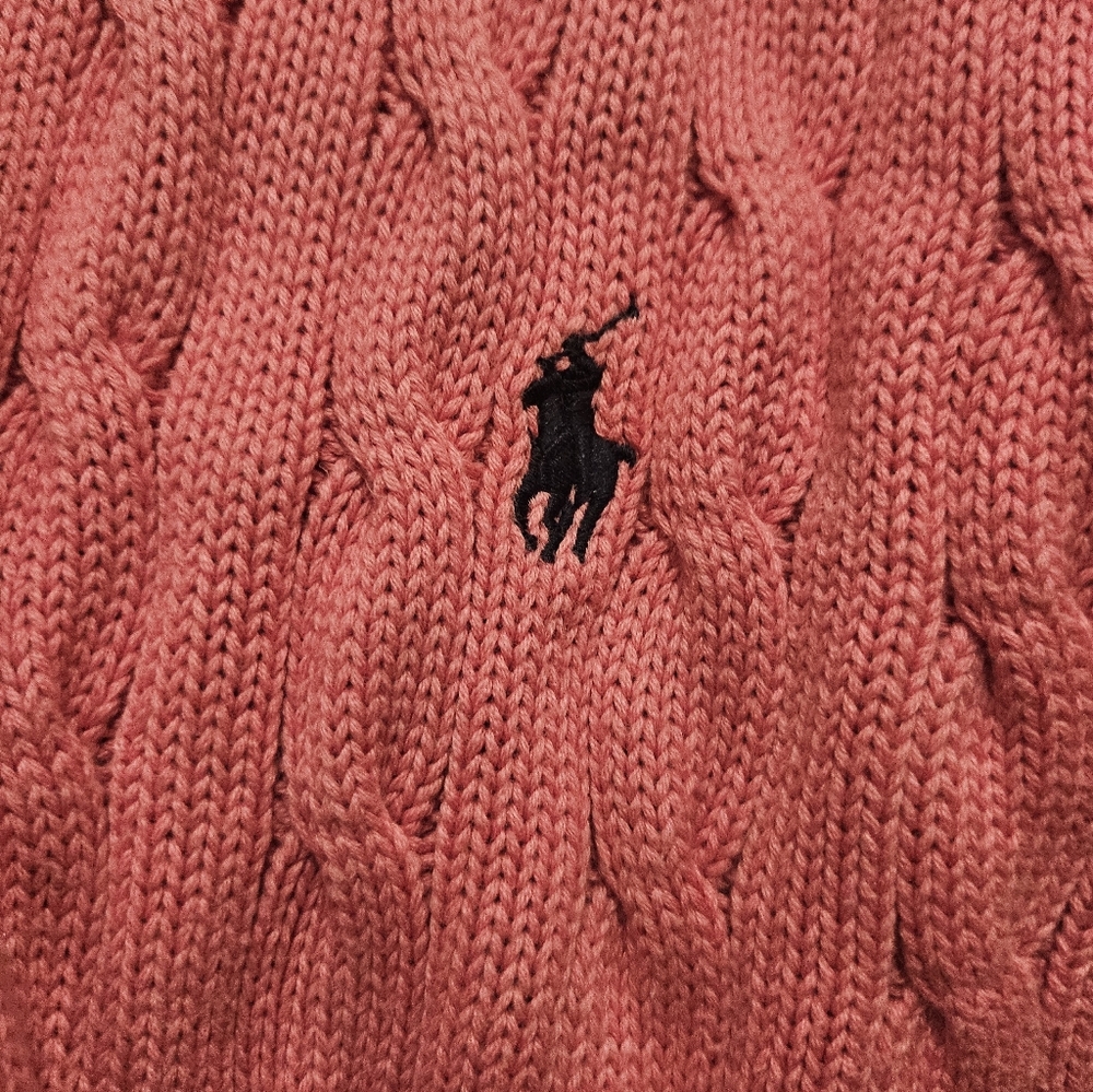Ralph Lauren Sport Polo Cable Knit Zip Up Hoodie XL - Picture 3 of 11